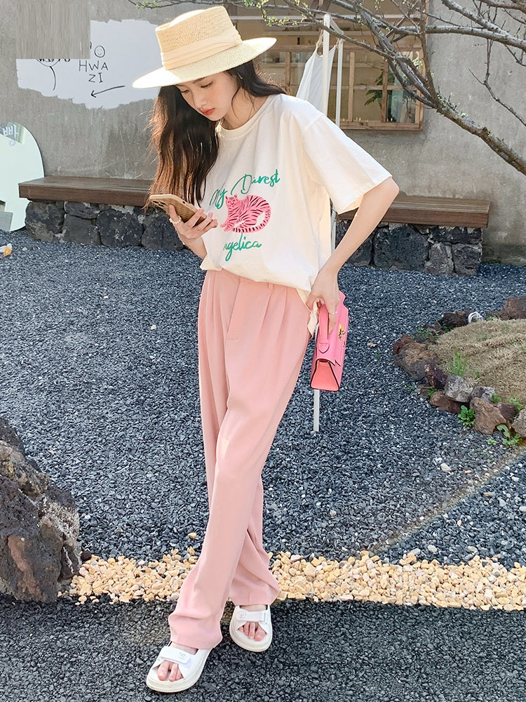 Ladies Small Mopping Casual Loose Wide Leg Pants