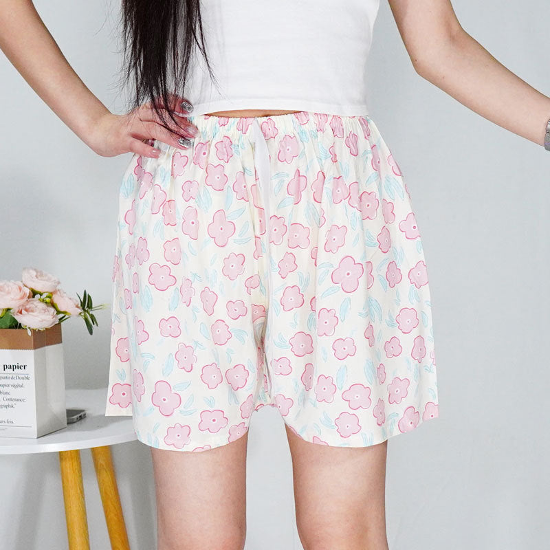 Women's Cotton Silk Shorts Plus Size Homewear Beach Pants