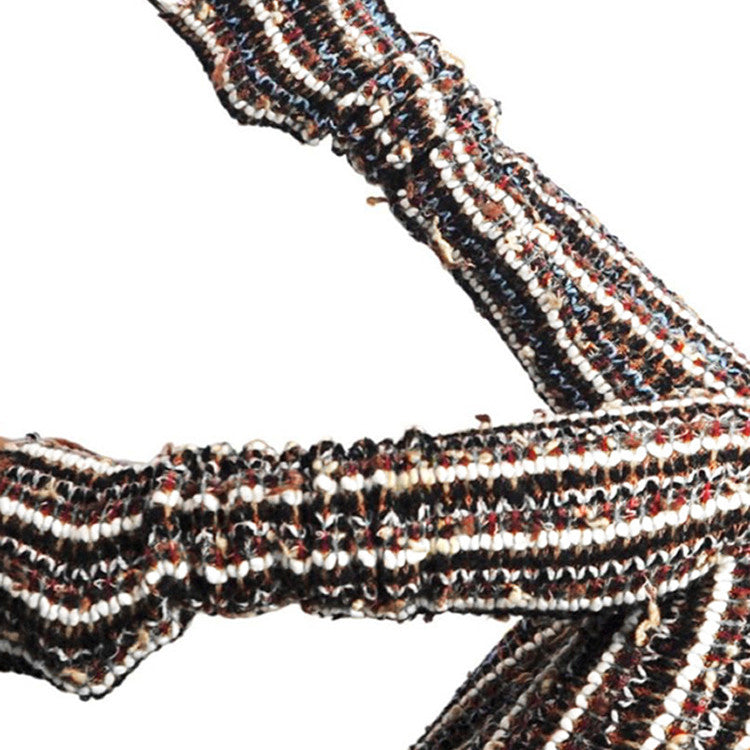 Women's Fashion Casual Coarse Woven Contrast Pants