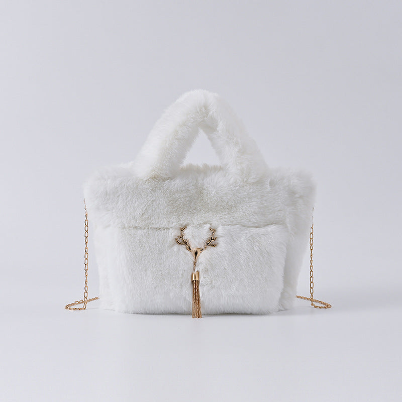 Women's Handbag Plush One Shoulder Bag Crossbody