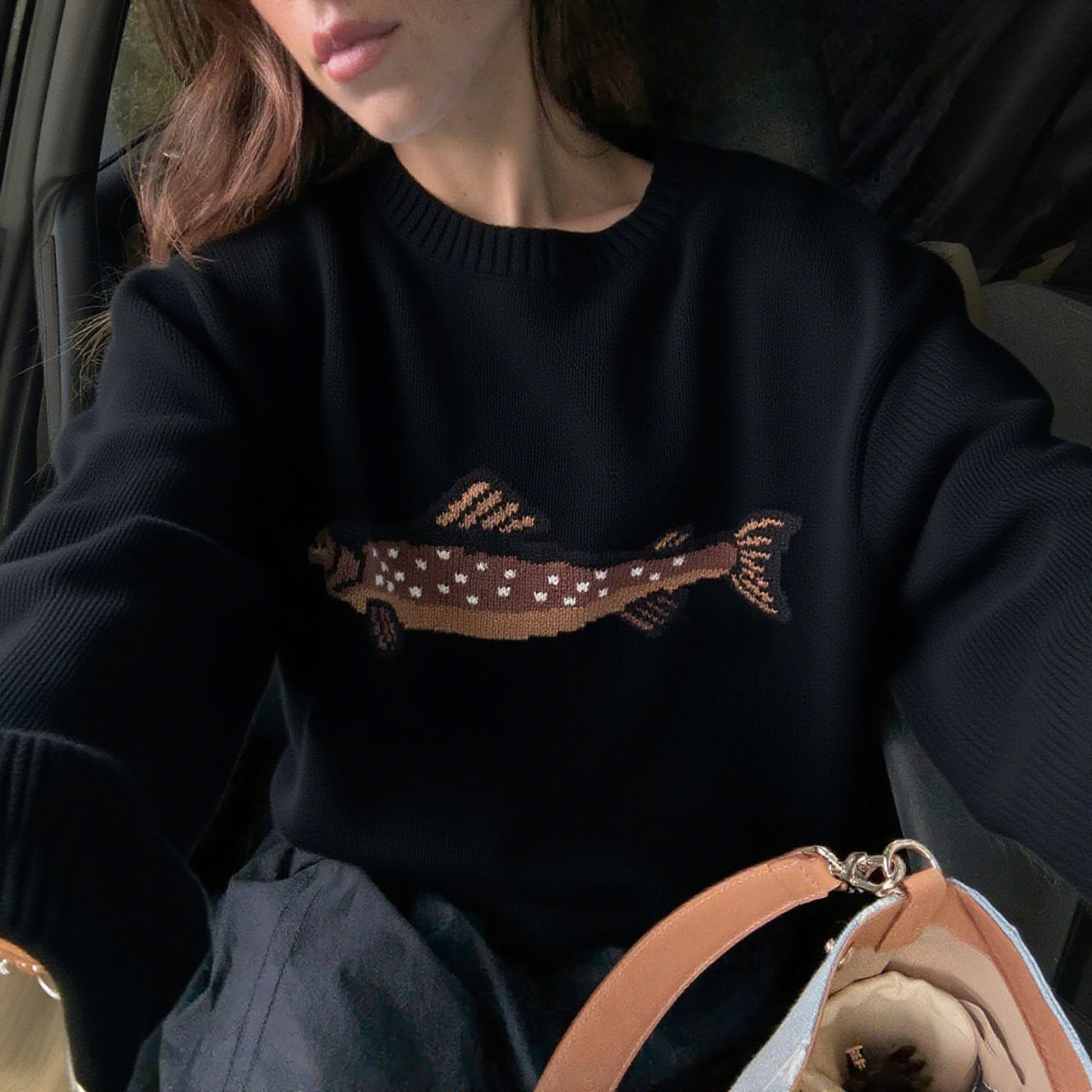 Fashion New Retro Casual Round Neck Loose Knitted Sweater