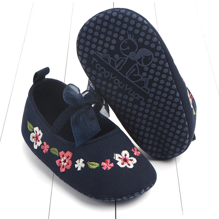 Embroidered Baby's Shoes Elastic Band Toddler Shoes