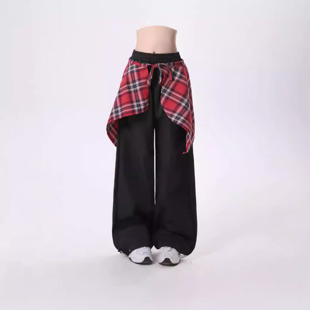 Female Design High Waist Loose Straight Leg Wide Leg Long Pants