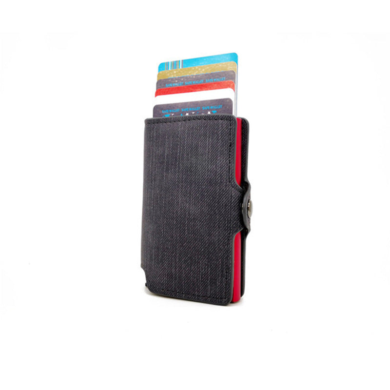 Automatic Pop-Up Aluminum Anti-theft Swipe Storage Card Holder