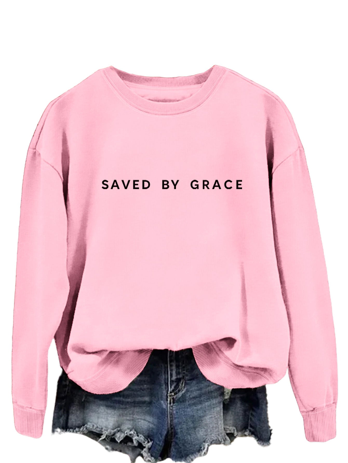 Moderigtig enkel løs sweater til damer