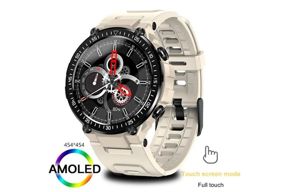 2024 New Bluetooth Call Smart Watch 4G ROM Men Recording Local Music Fitness Tracker Smartwatch for Huawei GT2 Pro Xiaomi Phone - Yellow