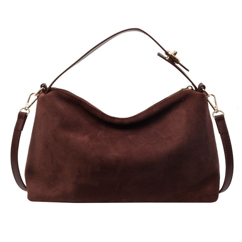 Retro Frosted Handbag Niche Underarm Women