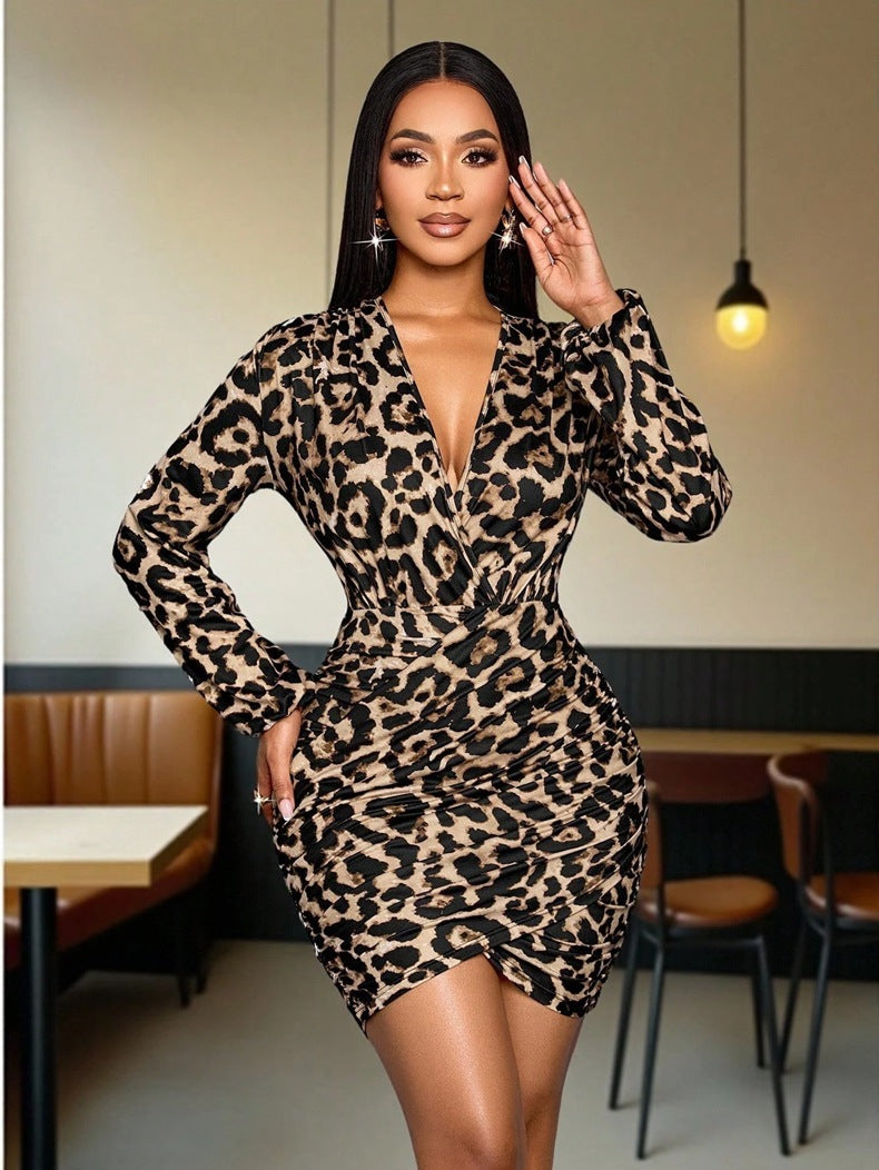New Sexy Chic Printed Satin Skirt