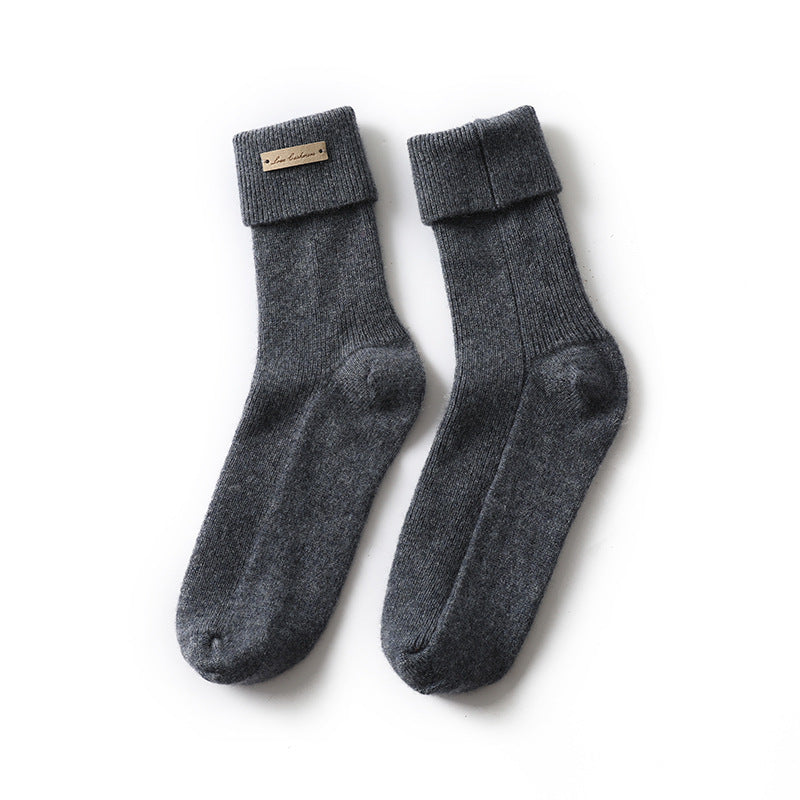 Pure Cashmere Autumn And Winter New Trend Elastic Casual Socks