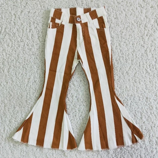 Wholesale New Fashion Baby Girls Denim Striped Bell Bottom