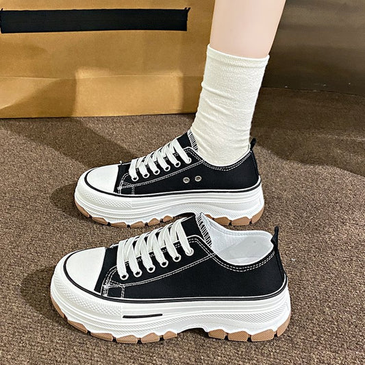 Spring And Autumn Low-top Lace-up Casual Shoes Women's