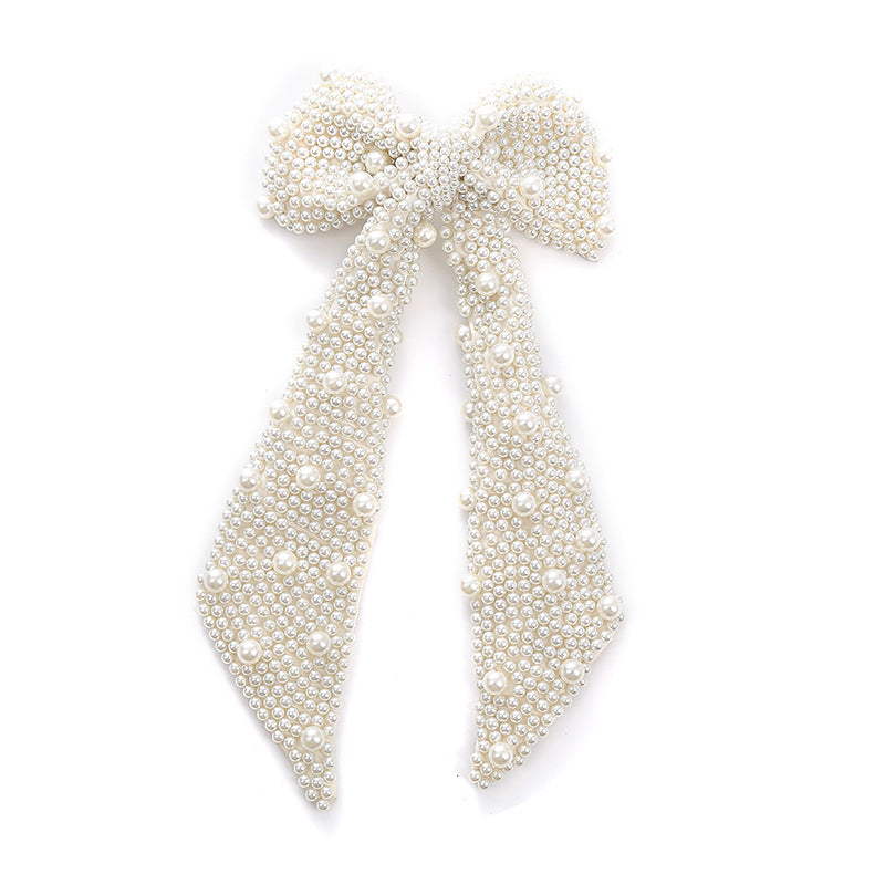 Pearl Bow Barrettes Women's Fashion