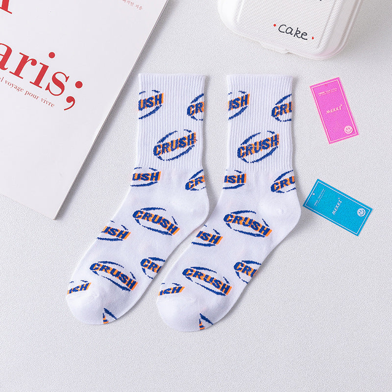 Spring Summer Street Letter Ins Sporty Women's Socks