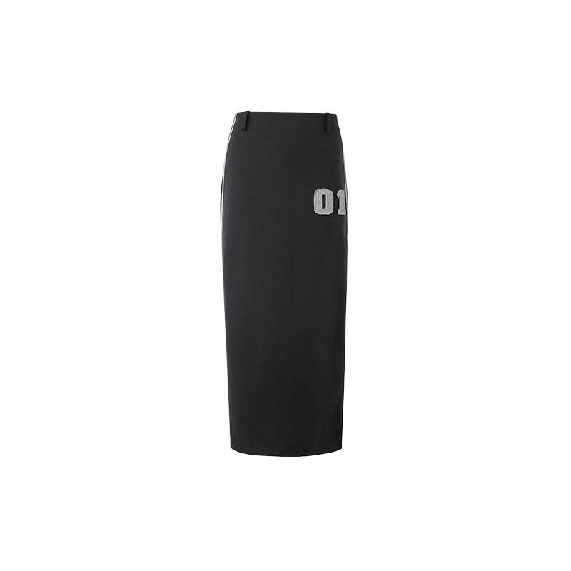 Retro Sports Casual Color Contrast Skirt