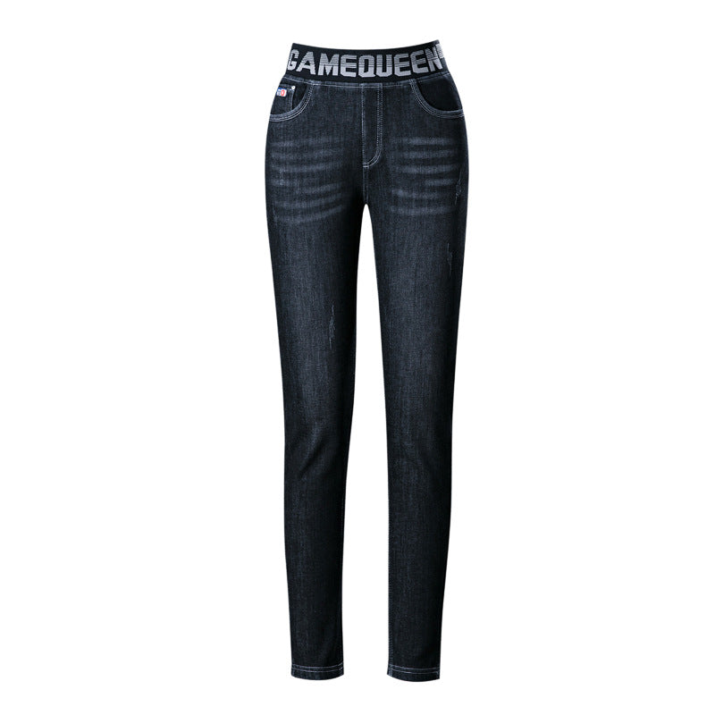 Women's Fashion Fleece Padded Jeans