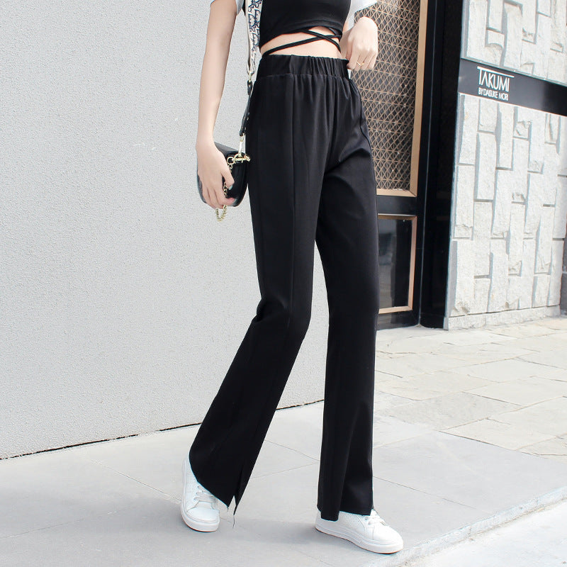 Designed High Waisted Printed Letters With Slits