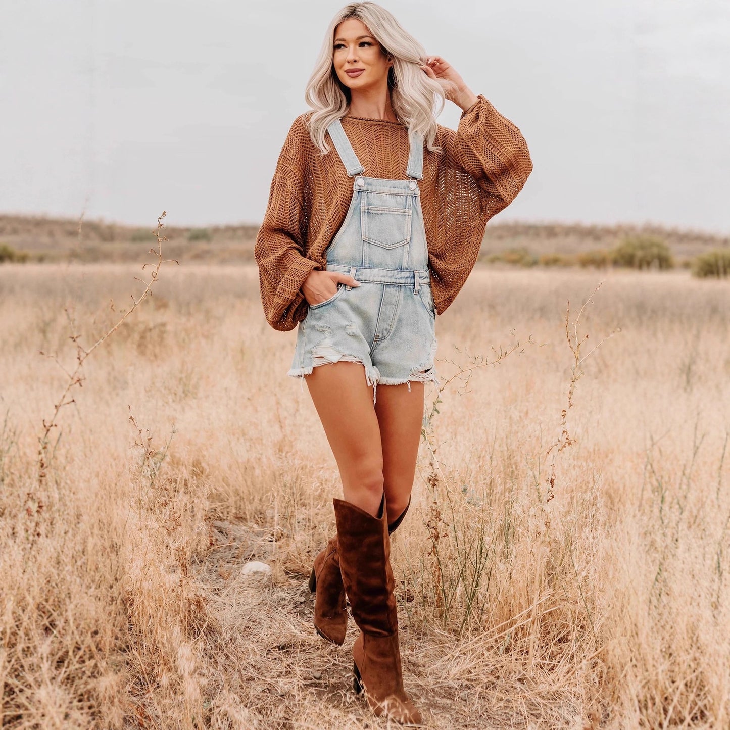 Women's Casual Outdoor Denim Overalls Shorts
