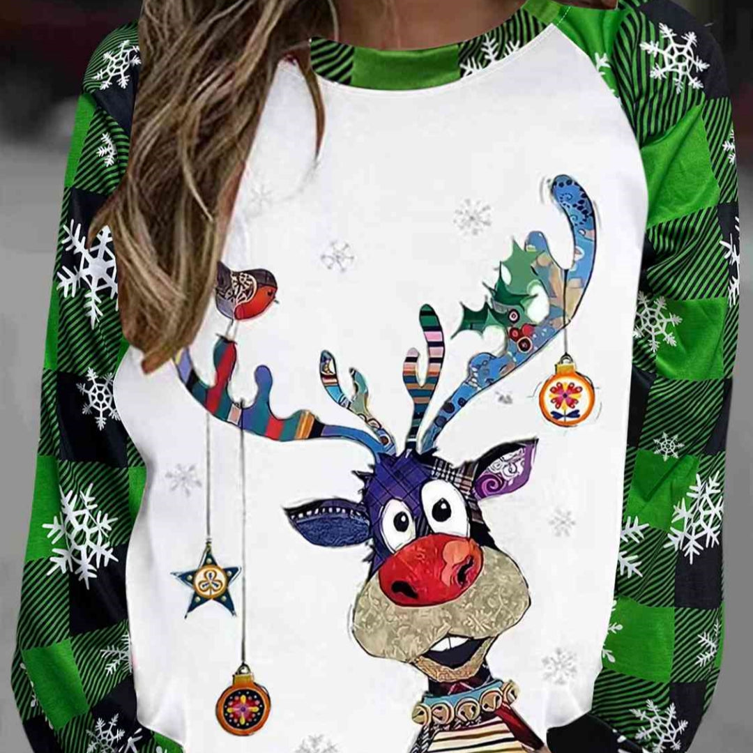 Casual 3D digitalprintet sweater til damer
