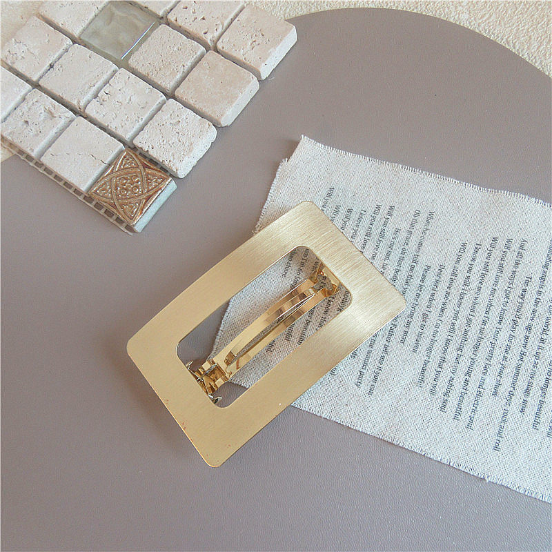 South Korea Chic Cold Wind Graceful Geometric Square Metal Barrettes