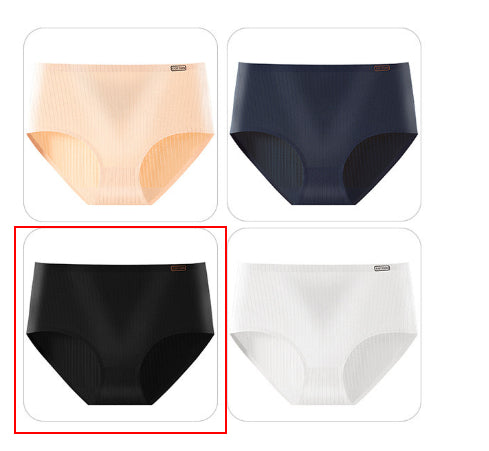 Womens High-Waisted Solid-Colored Breathable Comfortable Thong Underwear