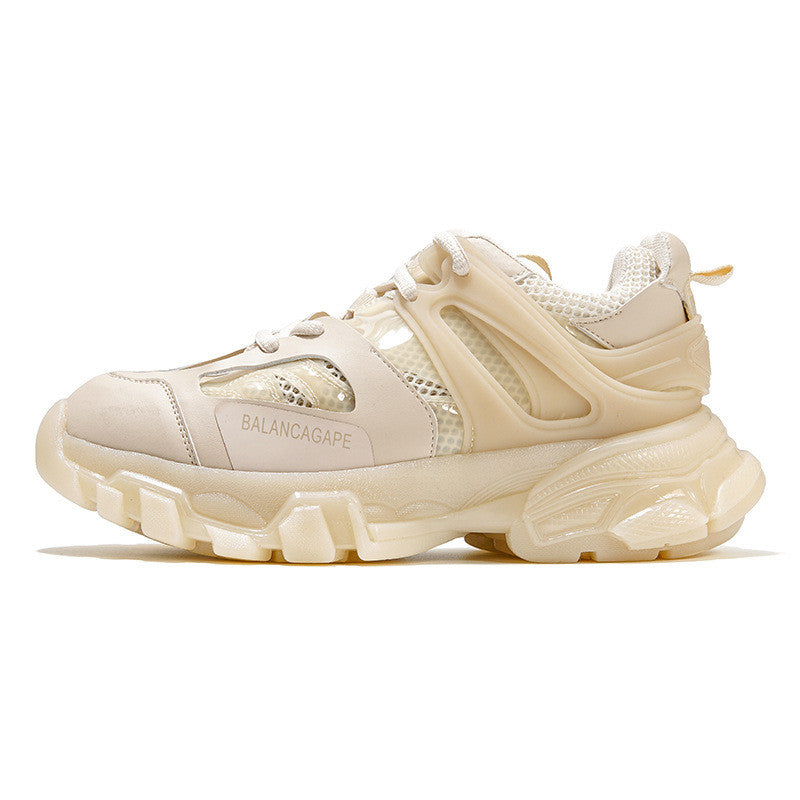 Paris Three Generations Crystal Transparent Bottom Old Shoes Women Autumn