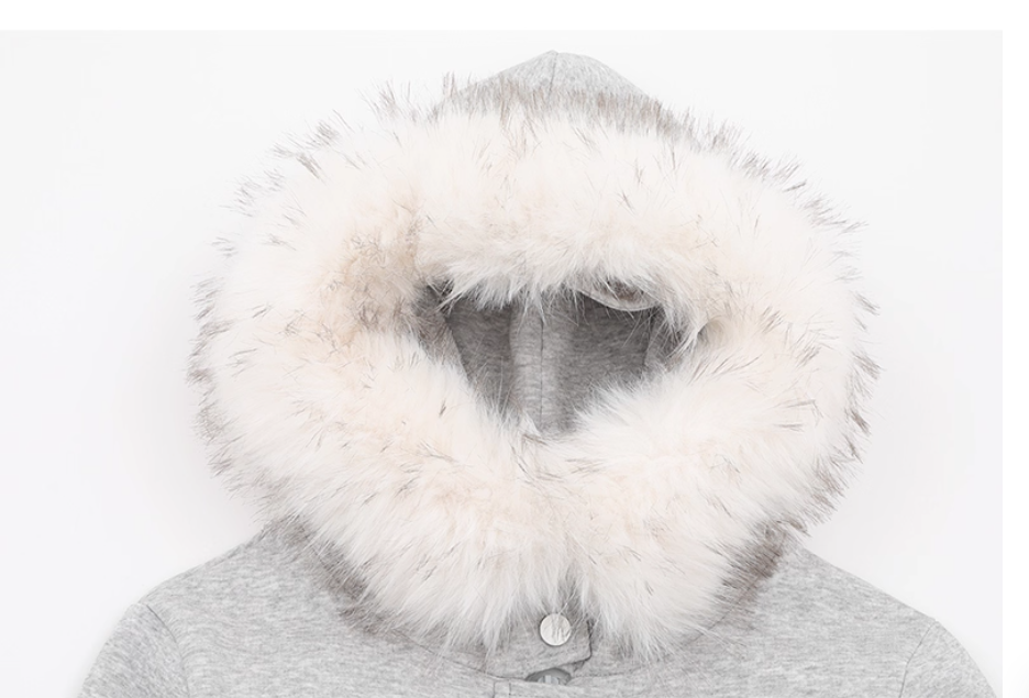Korean Style Big Fur Collar Three-dimensional Puppy Decorative Hooded Jacket