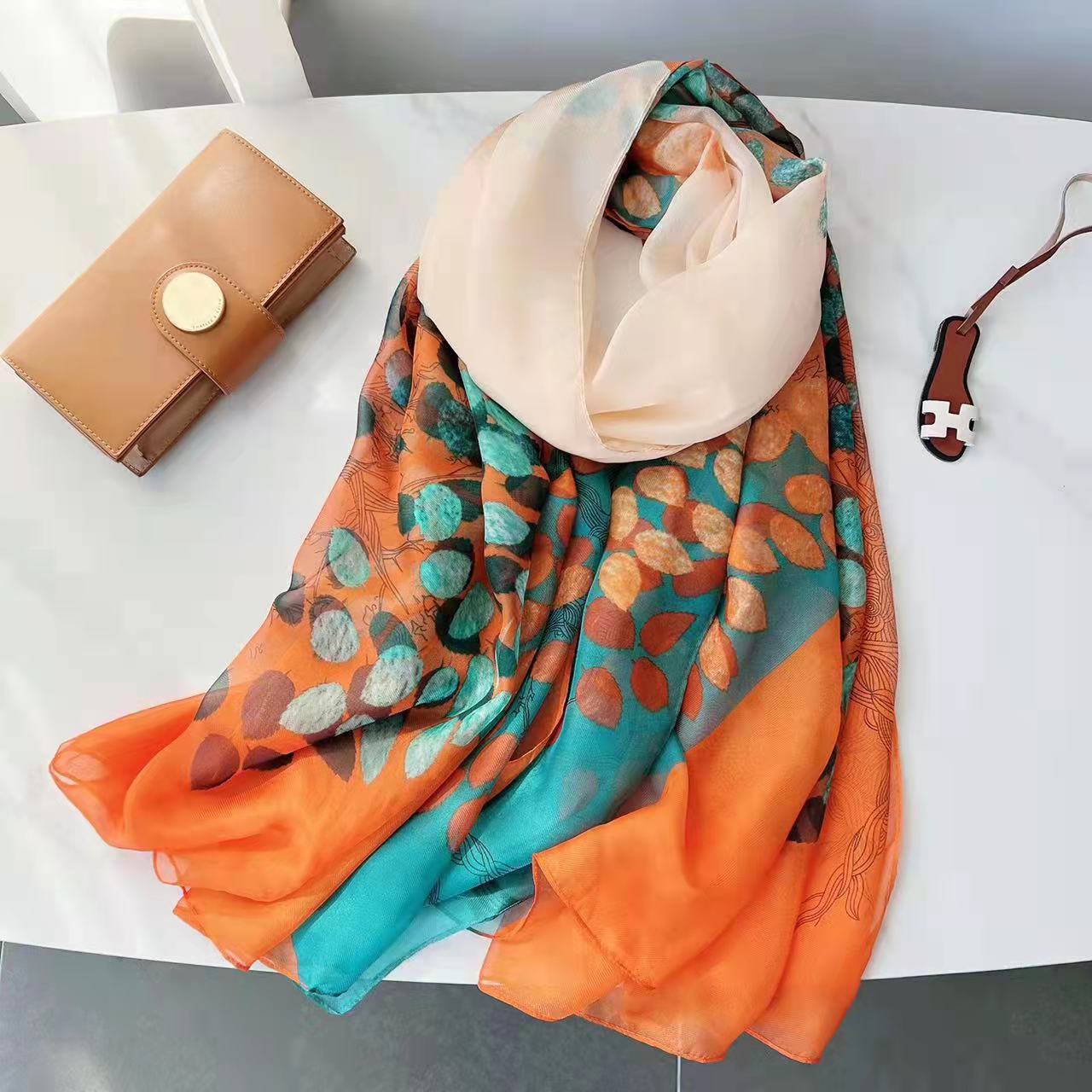 Yourou China Rose Printed Scarf