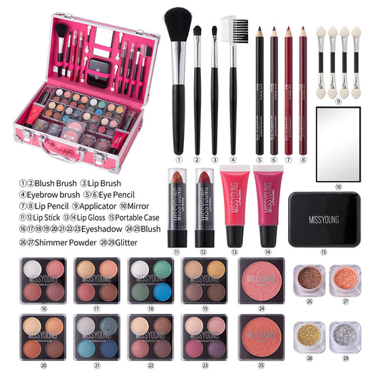 Natural Long Lasting Lipstick Eye Shadow Multifunctional Makeup Set