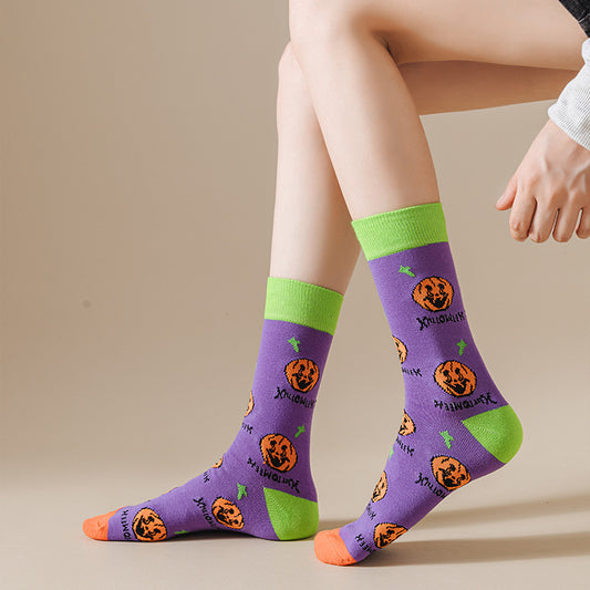 Cartoon Creative Halloween Mid-calf Socks
