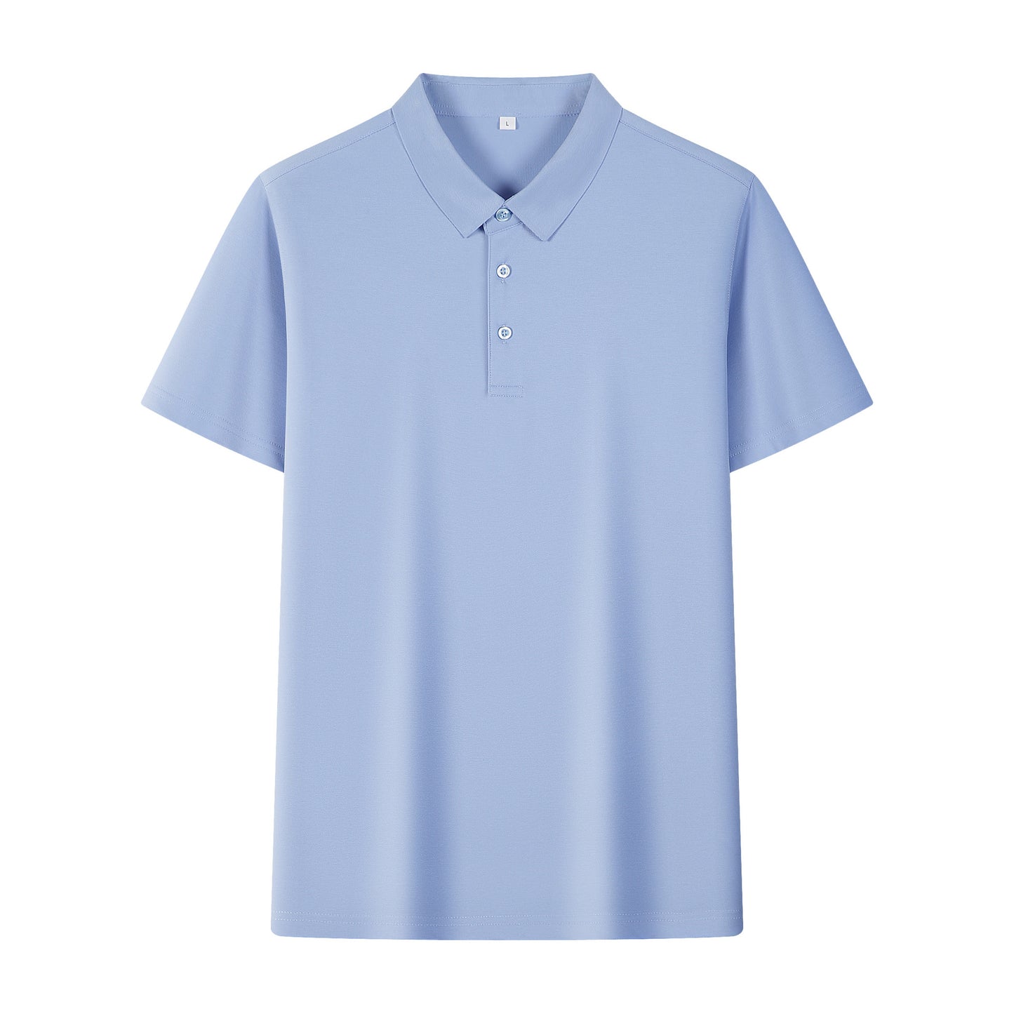 Ice Silk Seamless Polo Shirt Men's Cool Light Luxury Short Sleeve