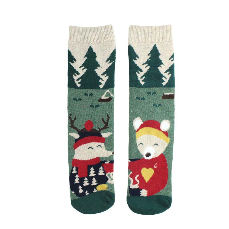 Cartoon Straight Terry Women's Socks Thickened And Warm
