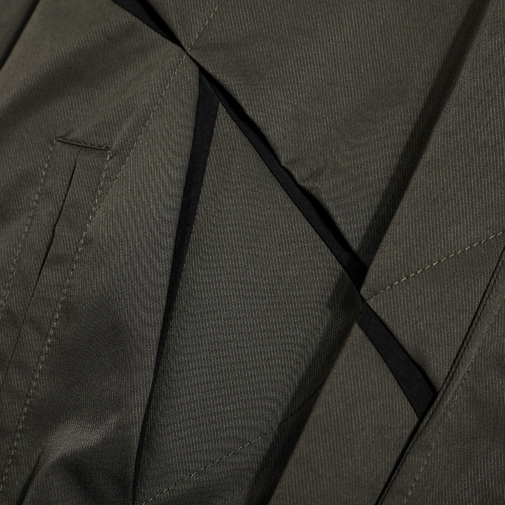 Irregular Design Stitching Lapel Jacket