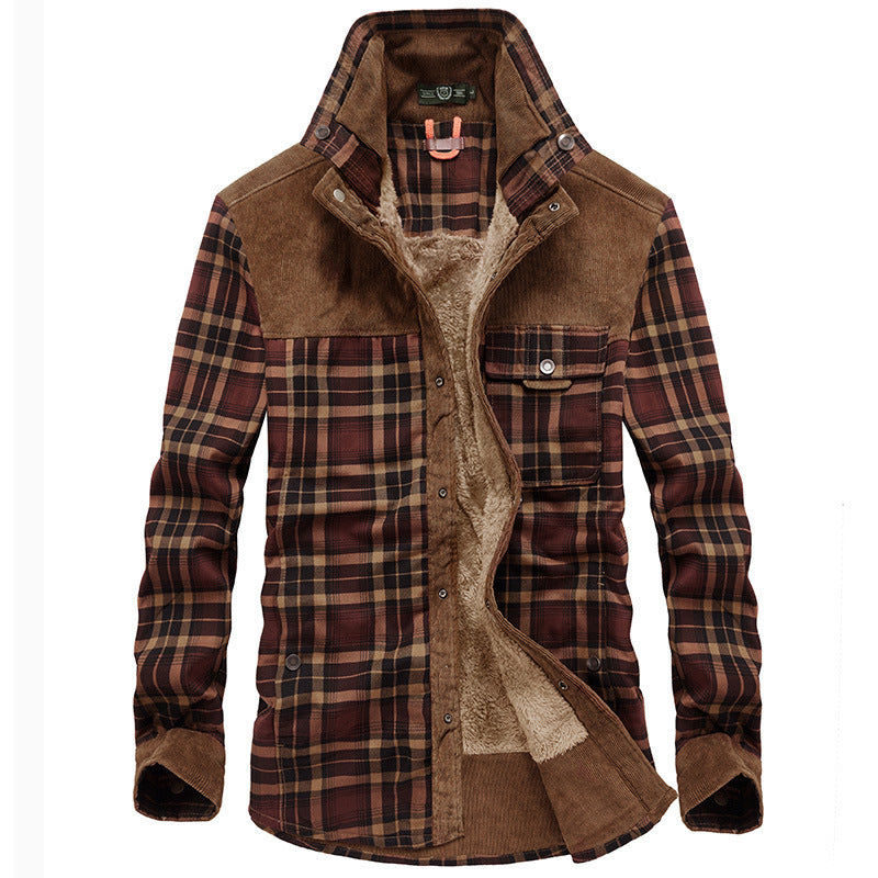 Business Casual Fashion Cotton Shirt Coat Male