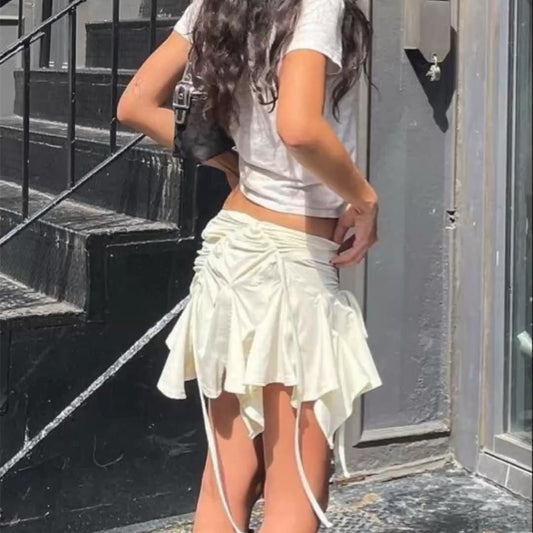 Women's Fashion Solid Color A-line Half-body Skirt