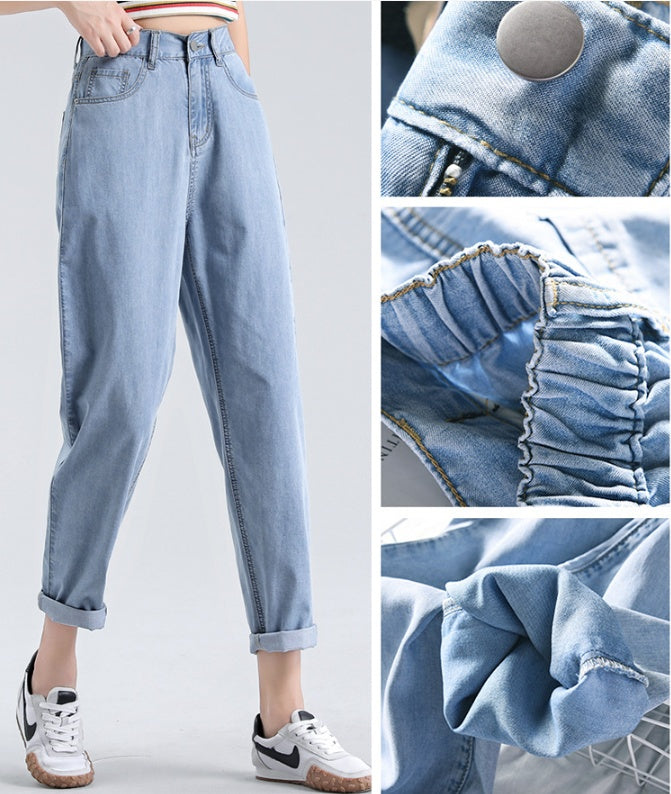 Komfortable Løse Højtaljede Tencel Jeans