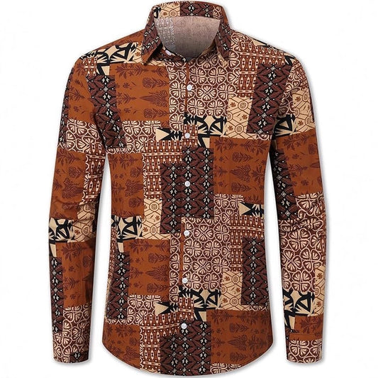 Beach Floral Mens Long-sleeve Shirt