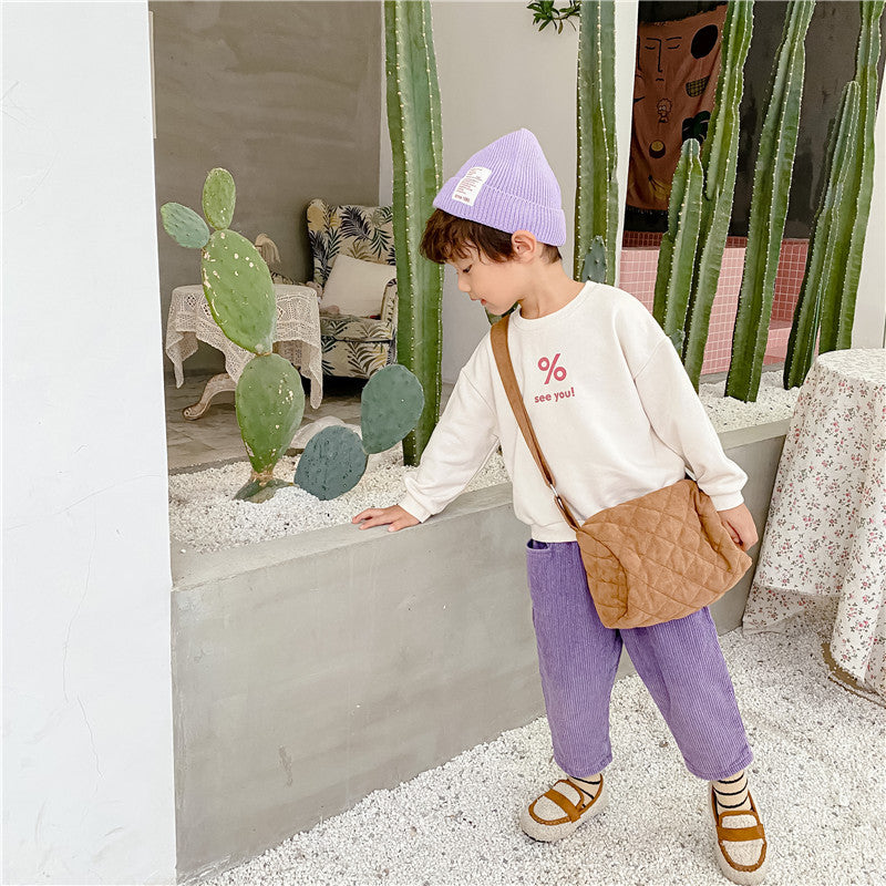Retro Frosted Baby Slant Shoulder Bag