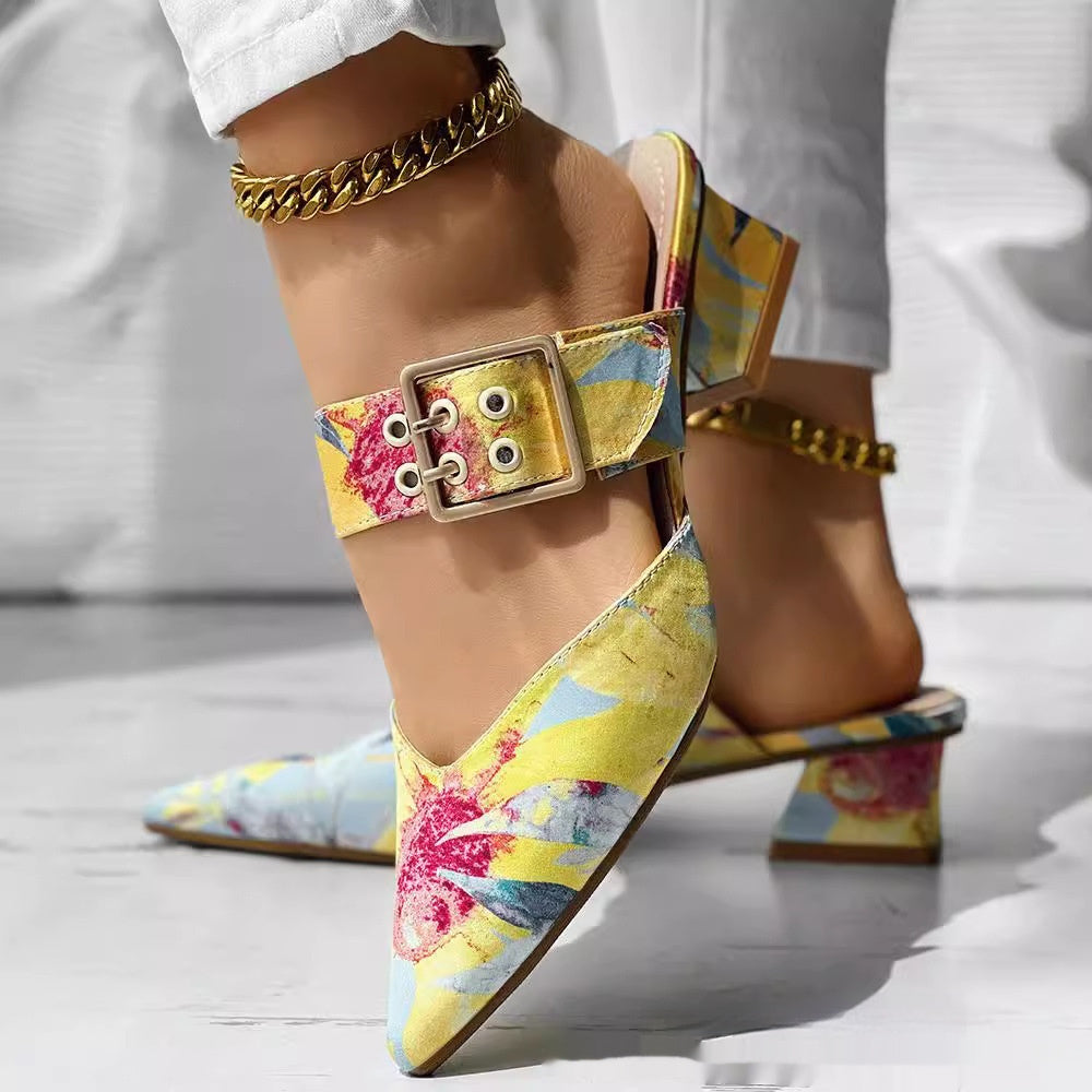 Beach Flat Casual Buckle Slippers