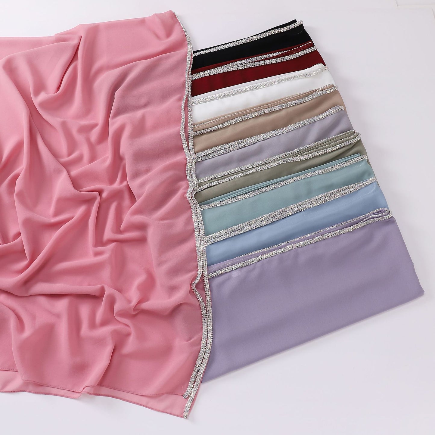 Ladies New Solid Color Chiffon Casual Scarf