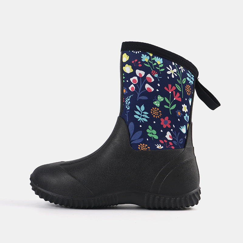 Fashion Simple High Tube Men's And Women's Rain Boots