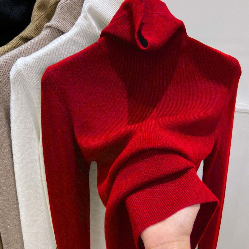 New Fallwinter High-neck Base Sweater With A Cozy Layered Look