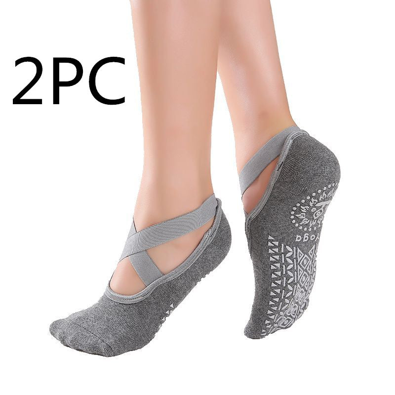 Cross belt yoga socks