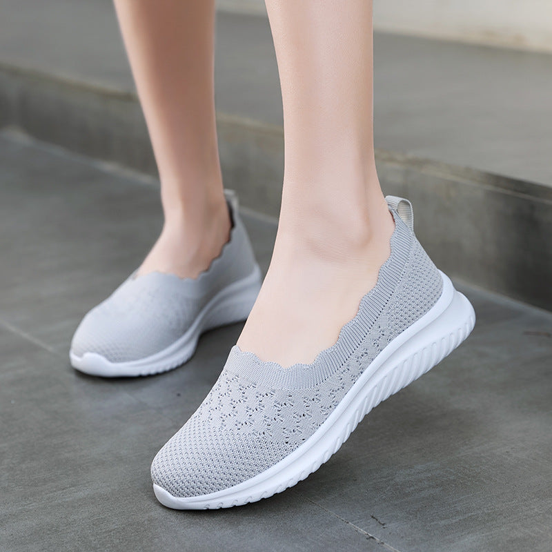 Casual Flyknit Mesh Soft Bottom Lightweight Women's Shoes