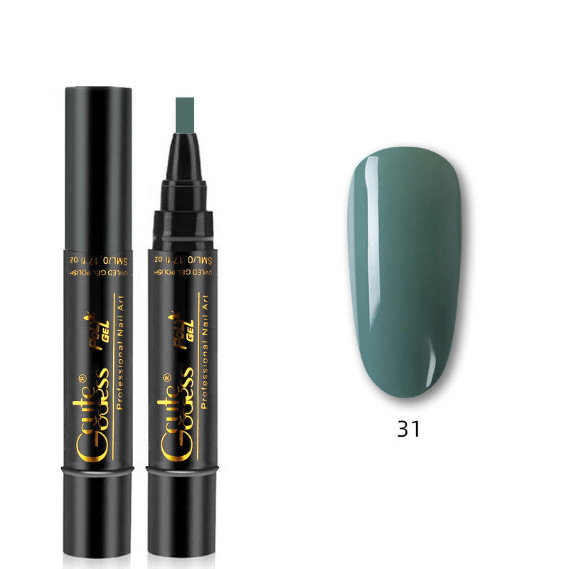 Nail Glue Pen 3 In 1   One-step Glue Phototherapy Plastic Nail Magnet Pen French Water Ripple Cat Eye Strong Magnet Pen DIY Manicure Tool Pen