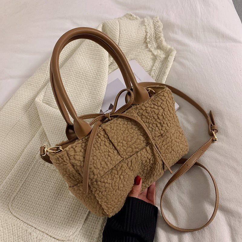 Plush All-match Messenger Bag Fashion One-shoulder Western Style