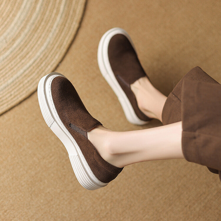 Casual Round Head Deep Mouth Pumps Muffin Bottom