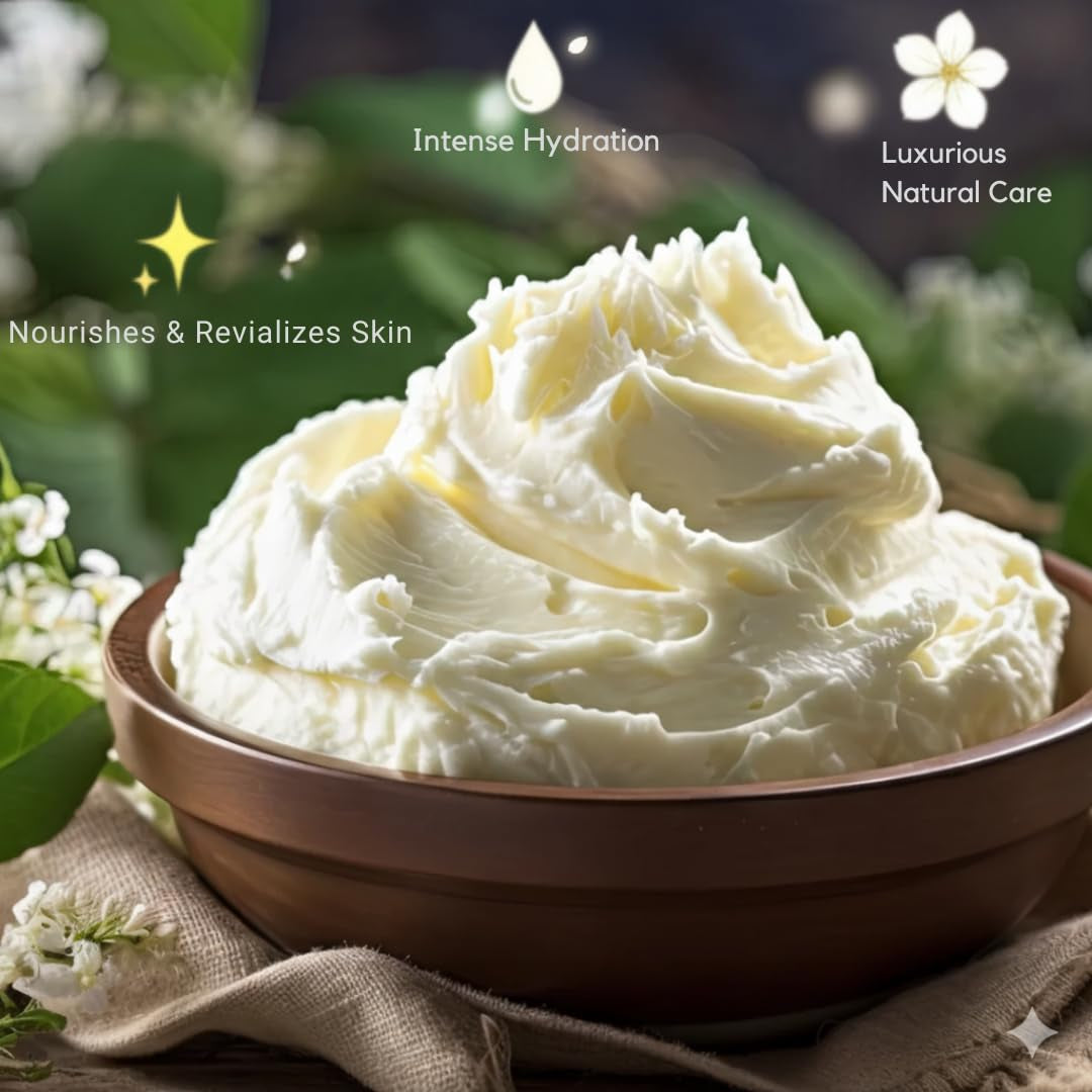 Organic Raw Aloe Vera Butter 100% Pure,Natural & Unrefined| Skin Moisturizer for Face, Body & Hair| 1 LBS/450 GM Ivory / White Grade a | DIY Creams, Balms, Lotions, Soaps| Softens Dry & Tough Skin