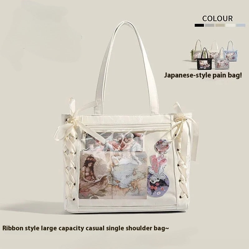 Secondary Transparent Large Capacity Tote Bag