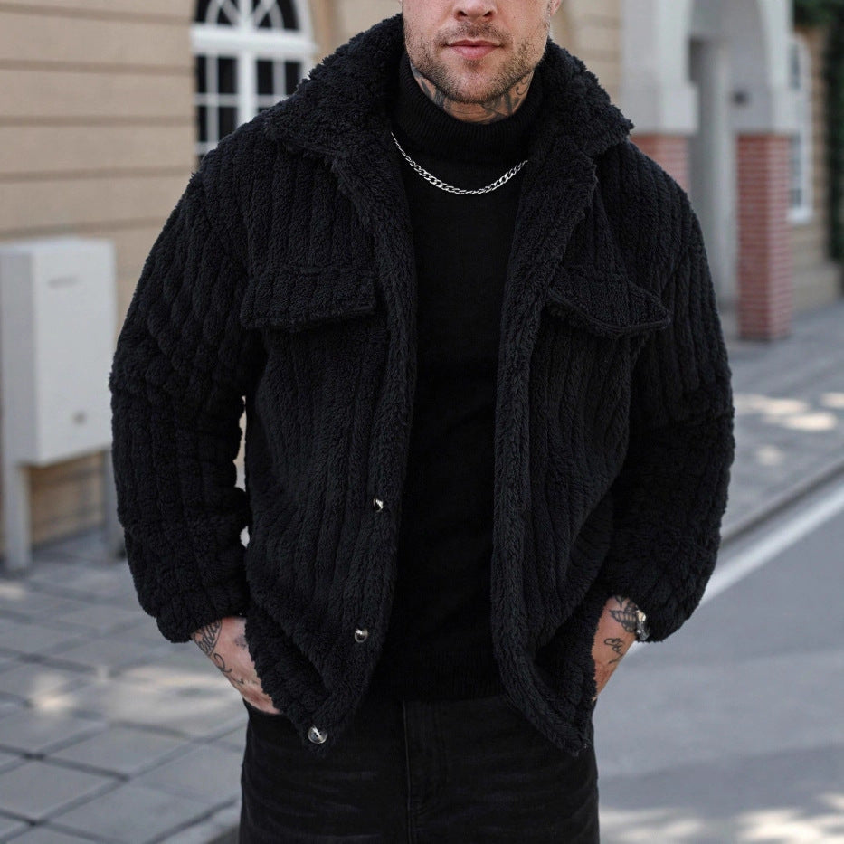 Comfortable-lined Casual Mens Jacket From Europe And The US
