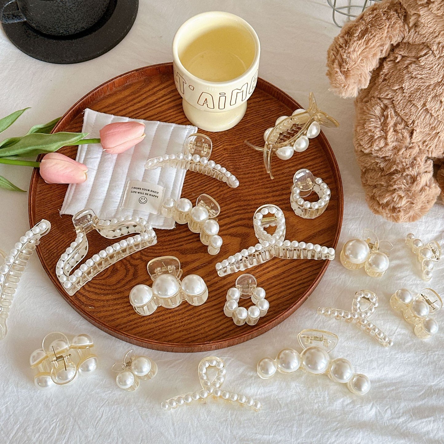Sweet Korean Style Pearl Grace Barrettes